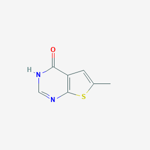 molecular formula C7H6N2OS B024838 6-甲基-3H-噻吩[2,3-d]嘧啶-4-酮 CAS No. 108831-66-9