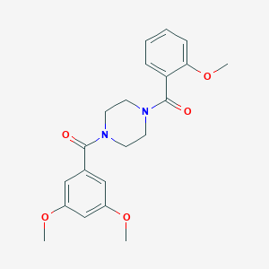 molecular formula C21H24N2O5 B248380 [4-(3,5-Dimethoxy-benzoyl)-piperazin-1-yl]-(2-methoxy-phenyl)-methanone 