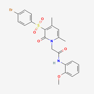 2-(3-((4-bromophenyl)sulfonyl)-4,6-dimethyl-2-oxopyridin-1(2H)-yl)-N-(2-methoxyphenyl)acetamide