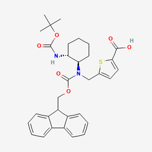 5-[[9H-Fluoren-9-ylmethoxycarbonyl-[(1R,2R)-2-[(2-methylpropan-2-yl)oxycarbonylamino]cyclohexyl]amino]methyl]thiophene-2-carboxylic acid