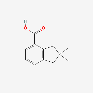 molecular formula C12H14O2 B2483816 2,2-ジメチル-2,3-ジヒドロ-1H-インデン-4-カルボン酸 CAS No. 2445791-49-9