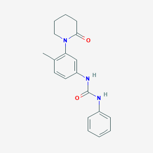 molecular formula C19H21N3O2 B2483824 1-(4-Methyl-3-(2-oxopiperidin-1-yl)phenyl)-3-phenylurea CAS No. 923061-04-5