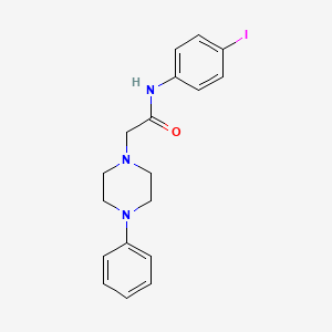 molecular formula C18H20IN3O B2483838 N-(4-碘苯基)-2-(4-苯基哌嗪-1-基)乙酰胺 CAS No. 329779-34-2