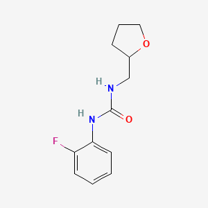 molecular formula C12H15FN2O2 B2483839 1-(2-Fluorophenyl)-3-(oxolan-2-ylmethyl)urea CAS No. 853750-89-7