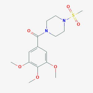 molecular formula C15H22N2O6S B248384 1-(Methylsulfonyl)-4-(3,4,5-trimethoxybenzoyl)piperazine 