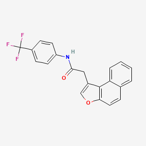 molecular formula C21H14F3NO2 B2483844 2-naphtho[2,1-b]furanyl-N-[4-(trifluoromethyl)phenyl]acetamide CAS No. 881437-76-9