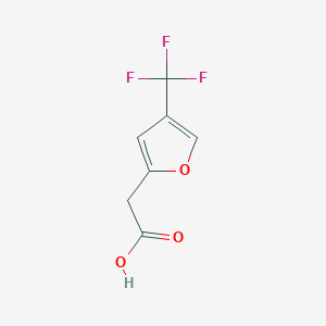 molecular formula C7H5F3O3 B2483846 2-[4-(Trifluoromethyl)furan-2-yl]acetic acid CAS No. 1504300-33-7