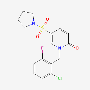 1-(2-chloro-6-fluorobenzyl)-5-(pyrrolidin-1-ylsulfonyl)pyridin-2(1H)-one