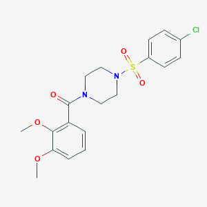 molecular formula C19H21ClN2O5S B248385 [4-(4-Chloro-benzenesulfonyl)-piperazin-1-yl]-(2,3-dimethoxy-phenyl)-methanone 