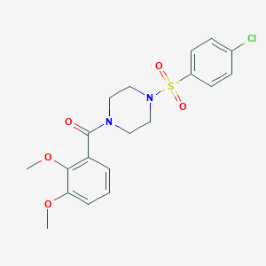 1-(4-CHLOROBENZENESULFONYL)-4-(2,3-DIMETHOXYBENZOYL)PIPERAZINE