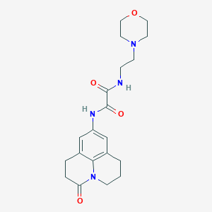N1-(2-morpholinoethyl)-N2-(3-oxo-1,2,3,5,6,7-hexahydropyrido[3,2,1-ij]quinolin-9-yl)oxalamide