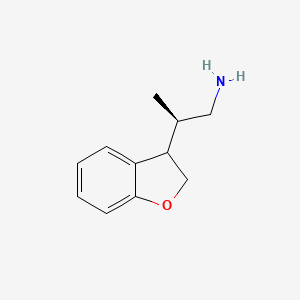 molecular formula C11H15NO B2483858 (2R)-2-(2,3-Dihydro-1-benzofuran-3-yl)propan-1-amine CAS No. 2248213-77-4