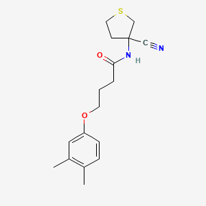 molecular formula C17H22N2O2S B2483863 N-(3-Cyanothiolan-3-YL)-4-(3,4-dimethylphenoxy)butanamide CAS No. 1436317-91-7