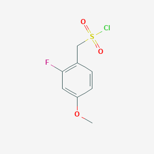 molecular formula C8H8ClFO3S B2483871 (2-Fluoro-4-methoxyphenyl)methanesulfonyl chloride CAS No. 1600389-10-3
