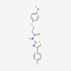 3-((4-methoxyphenyl)thio)-N-(4-(p-tolyl)thiazol-2-yl)propanamide