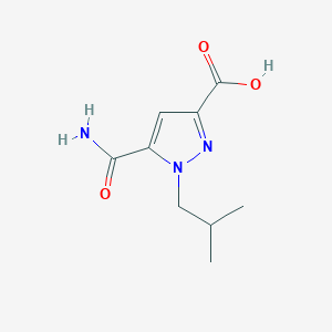 5-Carbamoyl-1-(2-methylpropyl)pyrazole-3-carboxylic acid