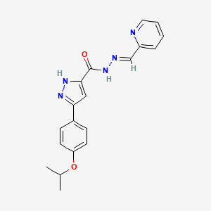 (E)-3-(4-isopropoxyphenyl)-N'-(pyridin-2-ylmethylene)-1H-pyrazole-5-carbohydrazide