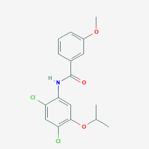 molecular formula C17H17Cl2NO3 B2483887 N-(2,4-dichloro-5-isopropoxyphenyl)-3-methoxybenzenecarboxamide CAS No. 338961-16-3