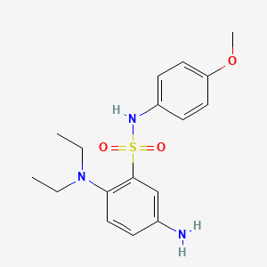 molecular formula C17H23N3O3S B2483890 5-氨基-2-(二乙基氨基)-N-(4-甲氧基苯基)苯-1-磺酰胺 CAS No. 326023-01-2