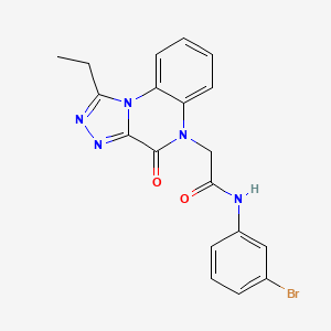 molecular formula C19H16BrN5O2 B2483894 N-(3-bromophenyl)-2-(1-ethyl-4-oxo[1,2,4]triazolo[4,3-a]quinoxalin-5(4H)-yl)acetamide CAS No. 1358780-17-2