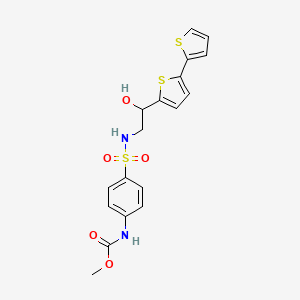 methyl N-{4-[(2-{[2,2'-bithiophene]-5-yl}-2-hydroxyethyl)sulfamoyl]phenyl}carbamate