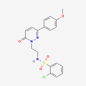 molecular formula C19H18ClN3O4S B2483916 2-chloro-N-(2-(3-(4-methoxyphenyl)-6-oxopyridazin-1(6H)-yl)ethyl)benzenesulfonamide CAS No. 921551-57-7