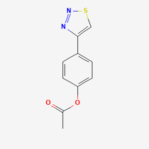 molecular formula C10H8N2O2S B2483924 4-(1,2,3-噻二唑-4-基)苯基乙酸酯 CAS No. 114039-05-3