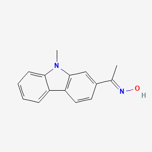 molecular formula C15H14N2O B2483926 (1E)-N-hydroxy-1-(9-methyl-9H-carbazol-2-yl)ethanimine CAS No. 539806-21-8