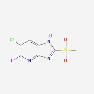 6-chloro-5-iodo-2-methylsulfonyl-1H-imidazo[4,5-b]pyridine