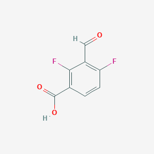 molecular formula C8H4F2O3 B2483951 2,4-Difluoro-3-formyl-benzoic acid CAS No. 1203662-27-4; 1203662-77-4