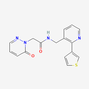 2-(6-oxopyridazin-1(6H)-yl)-N-((2-(thiophen-3-yl)pyridin-3-yl)methyl)acetamide