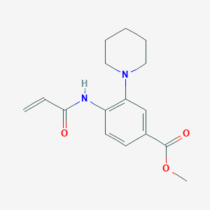 molecular formula C16H20N2O3 B2483959 甲基 3-(哌啶-1-基)-4-(丙-2-烯酰胺基)苯甲酸酯 CAS No. 2396580-33-7