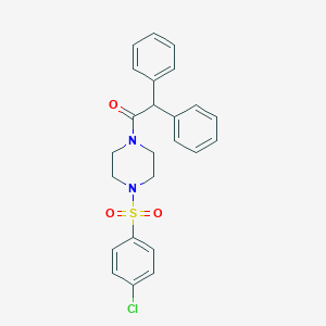 molecular formula C24H23ClN2O3S B248396 1-[(4-Chlorophenyl)sulfonyl]-4-(diphenylacetyl)piperazine 
