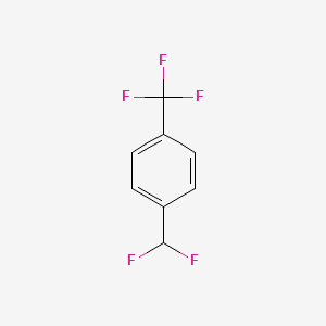 molecular formula C8H5F5 B2483968 1-(Difluoromethyl)-4-(trifluoromethyl)benzene CAS No. 2251-82-3; 312-95-8