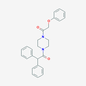 1-(Diphenylacetyl)-4-(phenoxyacetyl)piperazine