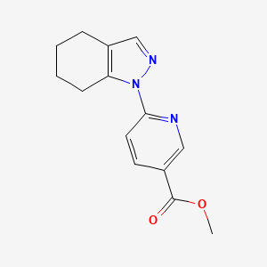 molecular formula C14H15N3O2 B2483970 methyl 6-(4,5,6,7-tetrahydro-1H-indazol-1-yl)nicotinate CAS No. 866009-48-5