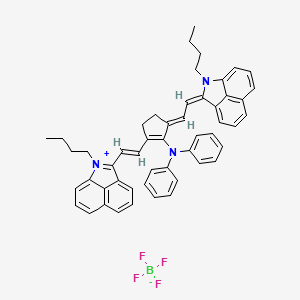 molecular formula C51H48BF4N3 B2483972 N-[(5E)-2-[(E)-2-(1-butylbenzo[cd]indol-1-ium-2-yl)ethenyl]-5-[(2E)-2-(1-butylbenzo[cd]indol-2-ylidene)ethylidene]cyclopenten-1-yl]-N-phenylaniline;tetrafluoroborate CAS No. 1289375-52-5