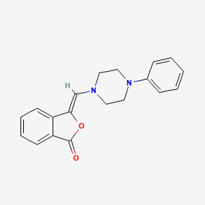 molecular formula C19H18N2O2 B2483973 (Z)-3-((4-Phenylpiperazin-1-yl)methylene)isobenzofuran-1(3H)-one CAS No. 338751-49-8