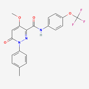 4-methoxy-6-oxo-1-(p-tolyl)-N-(4-(trifluoromethoxy)phenyl)-1,6-dihydropyridazine-3-carboxamide