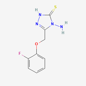 molecular formula C9H9FN4OS B2483977 4-氨基-5-(2-氟苯氧甲基)-4H-1,2,4-三唑-3-硫醇 CAS No. 733030-60-9