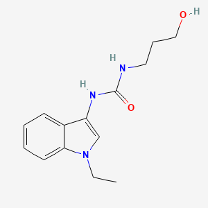 molecular formula C14H19N3O2 B2483980 1-(1-乙基-1H-吲哚-3-基)-3-(3-羟基丙基)脲 CAS No. 922850-01-9