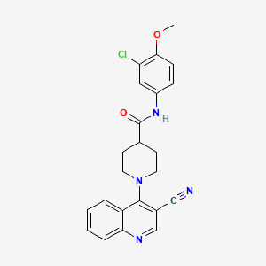N-(4-chloro-2-fluorophenyl)-5-(4-methyl-1,3-thiazol-2-yl)-1-(2-oxo-2-pyrrolidin-1-ylethyl)-1H-pyrrole-3-sulfonamide