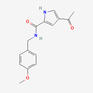 molecular formula C15H16N2O3 B2483989 4-acetyl-N-[(4-methoxyphenyl)methyl]-1H-pyrrole-2-carboxamide CAS No. 478249-46-6