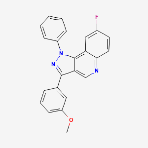 molecular formula C23H16FN3O B2483998 8-氟-3-(3-甲氧基苯基)-1-苯基-1H-吡唑啉[4,3-c]喹啉 CAS No. 901268-71-1