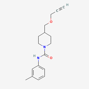 molecular formula C17H22N2O2 B2483999 4-((丙-2-炔-1-基氧基)甲基)-N-(间甲苯基)哌啶-1-甲酰胺 CAS No. 1251692-15-5