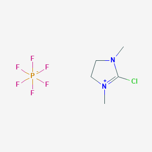 molecular formula C5H10ClF6N2P B024840 2-Chloro-1,3-dimethyl-4,5-dihydro-1H-imidazol-3-ium hexafluorophosphate(V) CAS No. 101385-69-7
