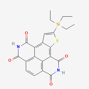 molecular formula C22H20N2O4SSi B2484001 10-(Triethylsilyl)benzo[lmn]thieno[2,3-f][3,8]phenanthroline-1,3,6,8(2H,7H)-tetraone CAS No. 2195419-19-1