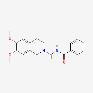 molecular formula C19H20N2O3S B2484005 N-(6,7-dimethoxy-3,4-dihydro-1H-isoquinoline-2-carbothioyl)benzamide CAS No. 328022-63-5