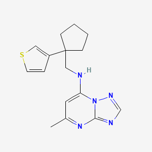 5-Methyl-N-[(1-thiophen-3-ylcyclopentyl)methyl]-[1,2,4]triazolo[1,5-a]pyrimidin-7-amine