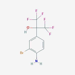 molecular formula C9H6BrF6NO B2484007 2-(4-氨基-3-溴苯基)-1,1,1,3,3,3-六氟丙醇 CAS No. 637347-75-2